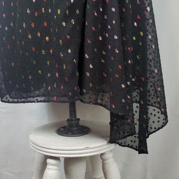 ALEX MARIE CASSIDY MINI BLACK RAINBOW DOT DRESS SIZE 10 - Picture 5 of 12